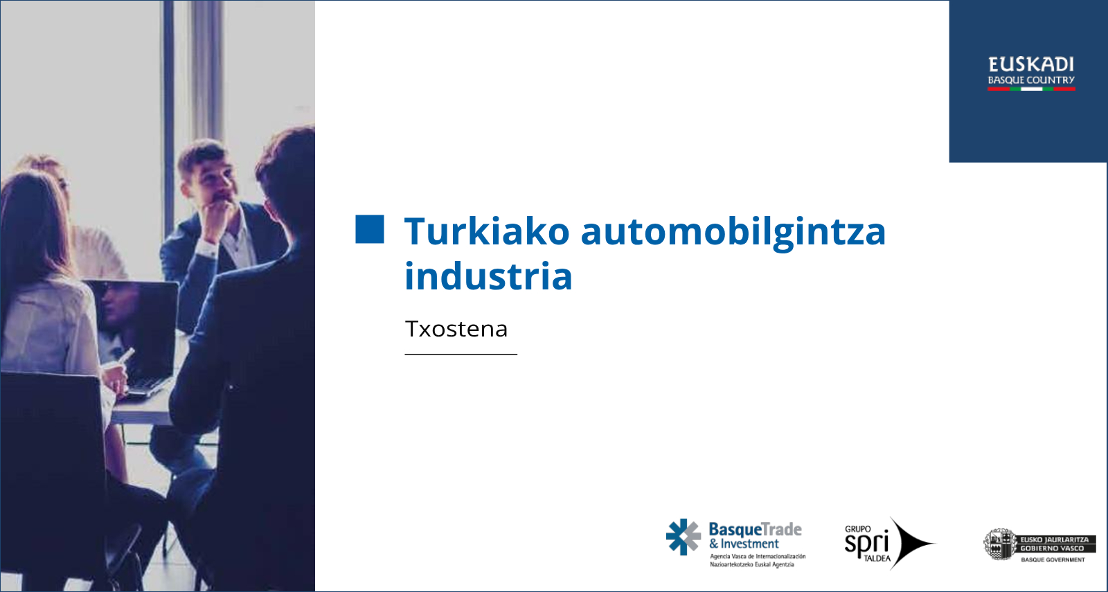 Turkiako automobilgintza industriari buruzko txostenaren azaleko irudia